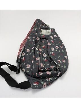 KAVU Rope Sling Crossbody 1 Strap True Outdoor Wear Floral Gray Backpack Bag